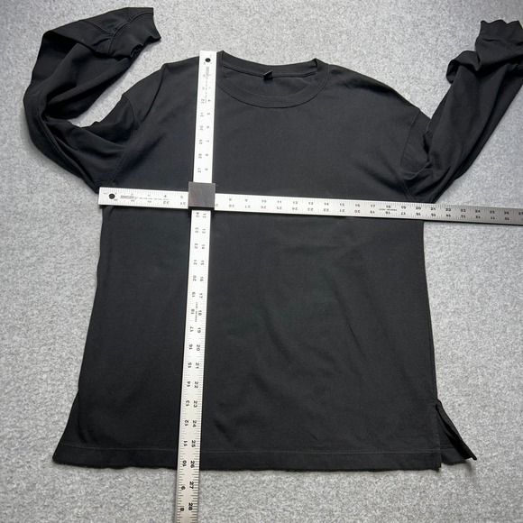 Uniqlo Long Sleeve T-Shirt Womens Medium Black Excellent Cotton Crewneck Top - Picture 2 of 8